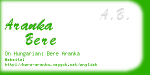 aranka bere business card